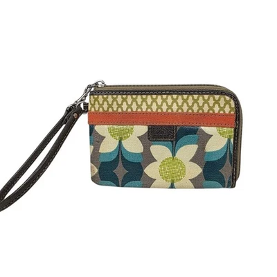 Fossil KEY-PER Muñequera Recubierta Billetera Bolso sin asas Cremallera Organizador Girasoles Floral Foto 1 de 4