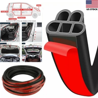 Tira de goma de 52,5 pies para sellado de coche moldura borde de puerta cerradura protector tira climática Foto 1 de 4