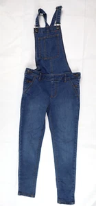 Crazy 8 Girls Youth Size 10 Denim Blue Jean Sleeveless Bibs - Picture 1 of 16