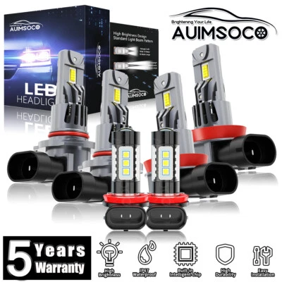 For Honda Civic 2014 2015-2021 LED Headlight Kit Bulbs High Low Beam Fog Light - Image 1 of 4