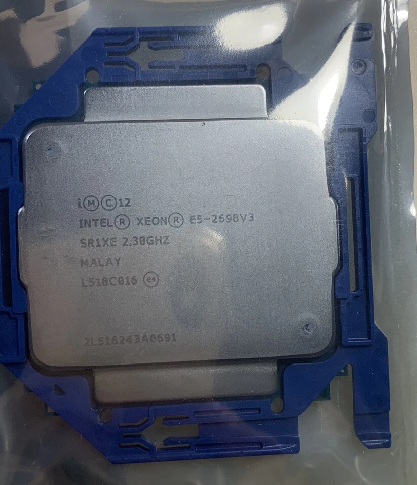 Intel Xeon E5-2698 V3 2.30GHz 16-Core SR1XE LGA2011-3 CPU Processor 2698V3 - Image 1 of 3