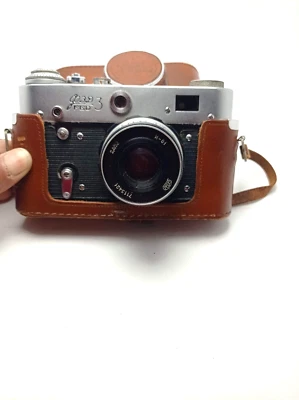 Working Soviet Film Camera FED3 Olympycs -80 industar     N61 F2.8 52 vintage - Image 1 of 4
