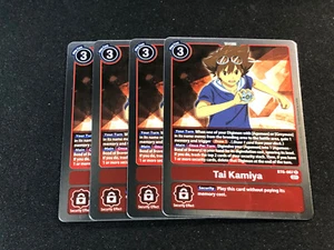 Digimon TCG - Double Diamond Rare - Tai Kamiya - BT6-087 R - Red Card x4! - Picture 1 of 1