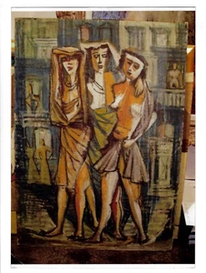 Foto original 2009 de Marcel Janco Tres mujeres en Malta - Imagen 1 de 2