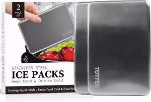 Ice Packs for Lunch Boxes Stainless Steel Cooling Pack Cooler Quick Freeze Multi - Picture 1 of 1
