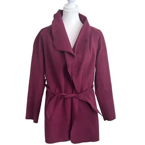 Abrigo Ambiance Mujer Borgoña Corbata Envolvente - Talla S - Imagen 1 de 8
