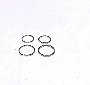 Aro de oreja nariz sin costuras 20 g 18 g 5/16 3/8 look pettie joyería corporal fresca plateada - Imagen 1 de 1