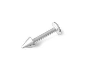 316L Surgical Steel Labret Stud Spike Cone 14g 14 gauge - Picture 1 of 1