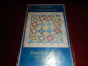Quilt : "Playtime" Pattern by Nancy Mahoney 16 Blocks 41.5X41.5" Skill Beginner - Picture 1 of 4