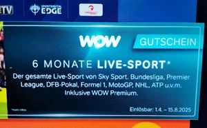WOW Live Sport, Sky, inkl. WOW Premium | Gutscheincode 6 Monate - Bild 1 von 2