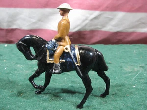British Cavalry Britains? WW1 American? Trooper Khaki Uni 54MM John Hill? Hilco? - Picture 1 of 6