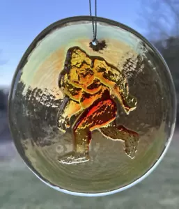 Blenko Glass Suncatcher - Bigfoot - Tangerine - Picture 1 of 7