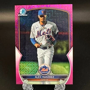 2023 Bowman Chrome Alex Ramirez Fuchsia Mojo Refractor /199 #BCP-211 NY Mets - Picture 1 of 2