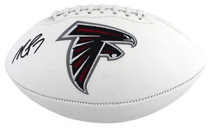 Falcons Michael Vick Authentic Signed White Panel Logo Football JSA Witness - Picture 1 of 2