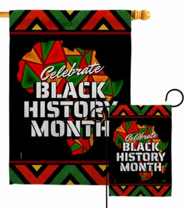 Let Celebrate BHM Garten Flagge schwarz Geschichte lebt Materie Geschenk Hof Banner - Bild 1 von 19
