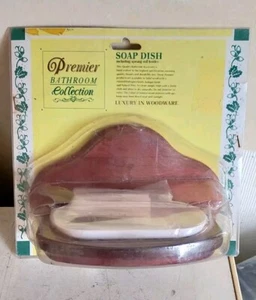 SEIFENSCHALE MIT WANDHALTERUNG AUS HOLZ PREMIER BAD COLLECTION NEU - Bild 1 von 3