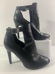 ZARA Black cut out ankle boots. stiletto heel. Size 5 - Picture 1 of 12