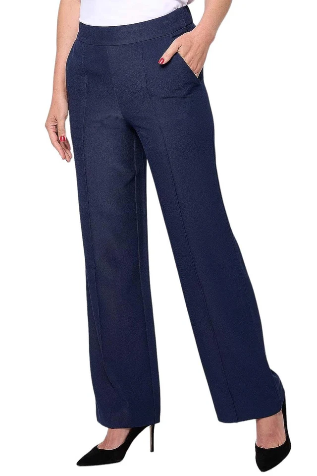 Isaac Mizrahi Live! Forever Twill Pull on Trouser Dark Navy - Изображение 1 из 1