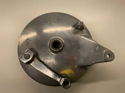 1974-77 Suzuki GT250 Hustler Rear Wheel Brake Backing Plate Panel Cam Arm Shoe - Image 1 of 4