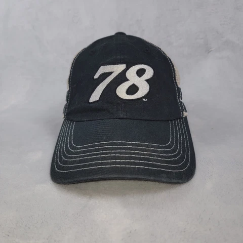 NASCAR Martin Truex Jr Truckers Snapback Hat Black and White Number 78 Cover