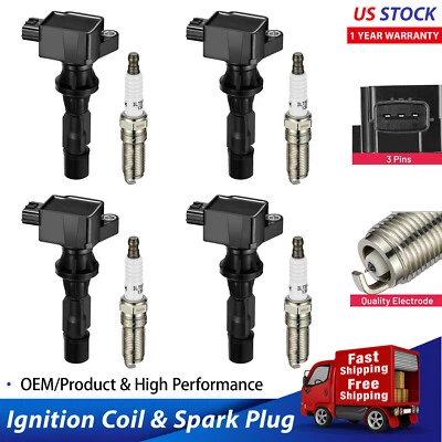 4 kits de bobinas de encendido y bujías para Mazda 3 6 2,0 L 2,3 L 2,5 L 2006-2013 Foto 1 de 4