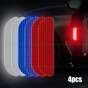 4pcs Reflective Tape Warning Safety Mark Car Door Stickers Car Accessories - Picture 1 of 11