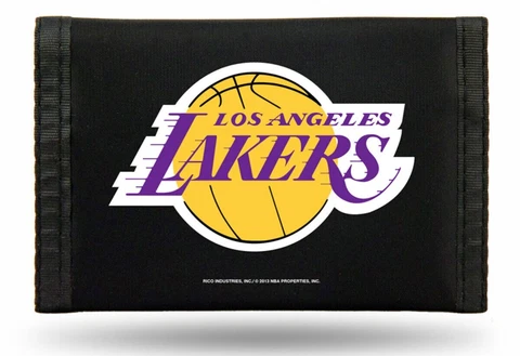 NEW! NBA Los Angeles Lakers Printed Tri-Fold Nylon Wallet by Rico Industries Cover