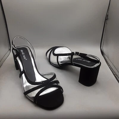 Sandalias David Tate Wed para mujer 8,5 W gamuza negra con cordones Foto 1 de 4