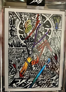 Topps Project 2020 JK5 Artist Auto /155 World Series FOIL Companion+Rivera - Picture 1 of 11