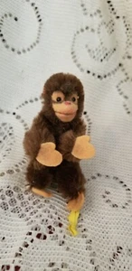 VINTAGE Steiff Mohair Tagged Miniature Jointed JOCKO Monkey 4 3/4" - Picture 1 of 5