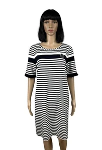 Marc Cain Striped Viscose Dress Sweat Nautical size 4 - Picture 1 of 14