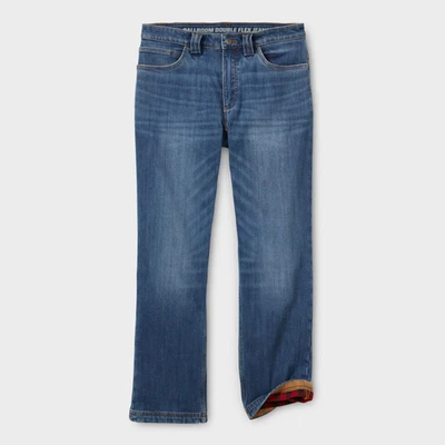 Pantalones de mezclilla forrados de calce relajado doble flexible para salón de baile Duluth Trading para hombre Foto 1 de 4