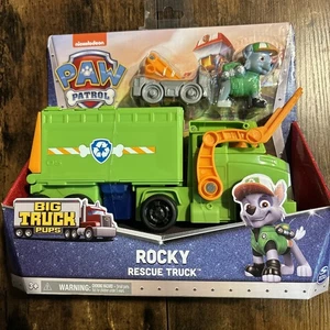 Paw Patrol Big Truck Pups Rocky Rescue Truck und Figur NEU - Bild 1 von 1