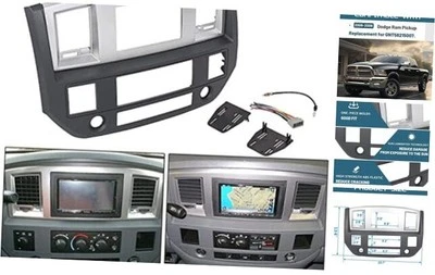 Stereo Radio Double Din Dash Kit Compatible with 2006-2009 Dodge Ram Pickup - Image 1 of 4