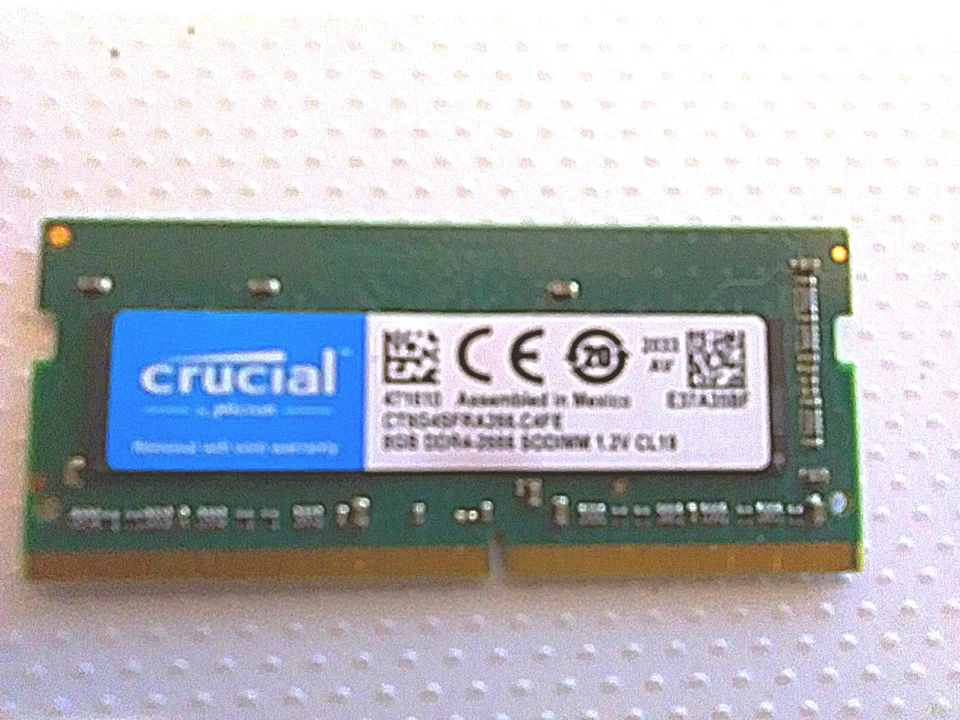 1 USADO LIMPIO PROBADO Crucial 8 GB SoDIMM DDR4-2666 1.2V Módulo de Memoria PC PORTÁTIL  Foto 1 de 1