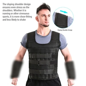 Chaleco de entrenamiento con peso de 10 kg Chaleco de entrenamiento de ejercicio Placas de acero Fitness PL - Imagen 1 de 5