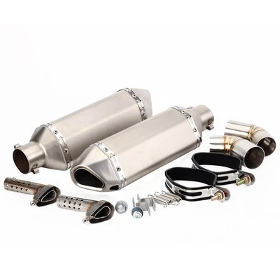 For Ducati Monster 696 795 796 1100 1100S 08-14 Silvery Exhaust Tips Tail Pipe - Image 1 of 4