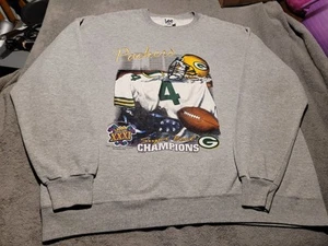 Vtg Green Bay Packers Super Bowl XXXI Champions Sweatshirt Mens 2XL Lee Sport - Picture 1 of 8