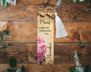 2 Sublimated Alum Bookmark/Birth Flower/Nov/Double Sided/Color Tassel (bk112) - Imagen 1 de 1