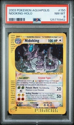 2003 POKEMON AQUAPOLIS #150 NIDOKING-HOLO PSA 8 - Image 1 of 2