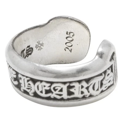Authentic Chrome Hearts Scroll Label Silver Ring Sz. 6 - Image 1 of 4
