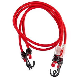 Jumbo Spanngummi 1 Paar (2 Stück) 100cm 20kg 2 Haken rot Spannseil Kofferband - Bild 1 von 5