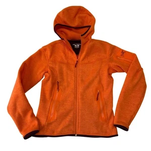Arc'teryx Womens Covert Hoody Orange Full Zip Fleece Jacket Size M Polartec - Picture 1 of 14