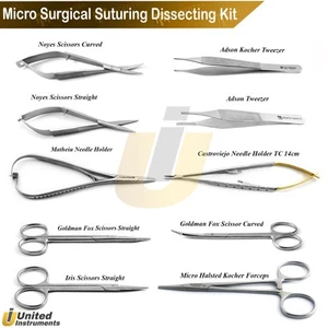 Forbici chirurgiche microchirurgiche strumento di dissezione sutura veterinaria dentale - Foto 1 di 11