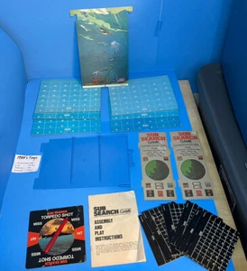 Sub Search Game Parts Spinner Instructions Cardboard Pieces 1970 Milton Bradley - Picture 1 of 7