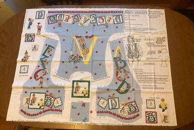 Daisy Kingdom Alphabears Vest Pattern Adult Size 8-18 Cotton Fabric Panel Sewing - Image 1 of 4