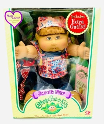 Cabbage Patch Kids Cornsilk Kids - Cabello castaño - Ojos verdes - con caja extra Foto 1 de 4