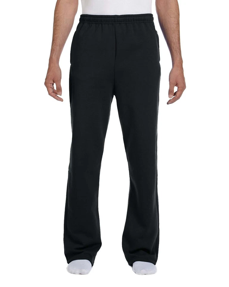 JERZEES Men's Cotton/Polyester NuBlend Open Bottom Fleece Sweatpants - 974MP - Image 1 of 1