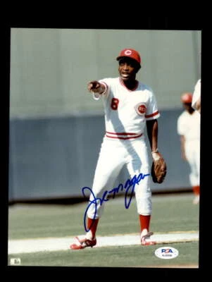 Joe Morgan PSA DNA Signed  8x10 Photo Autograph Reds - Image 1 of 3