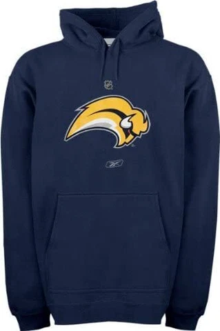 Reebok Buffalo Sabres NHL Navy Primary Hoodie Fleece Sweatshirt Cover